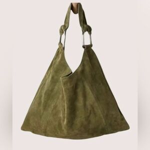 NWT Free People Bobbi Slouch Olive
Suede Hobo Bag